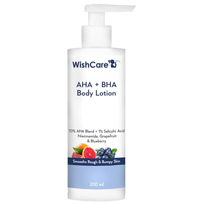 10% AHA + 1% BHA Body Lotion for Men & Women - Body lotion for dry skin - Detans, Smooths Rough & Bumpy Skin 200ml