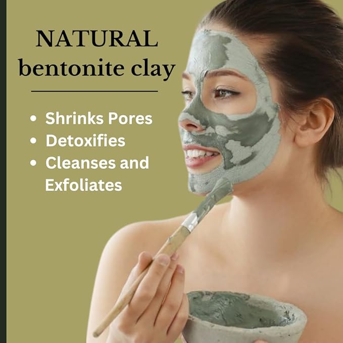 100% Natural Calcium Bentonite Clay for Facial Masks, Creams, Body Wraps and Soap Making 2 LBS / 908 GMS