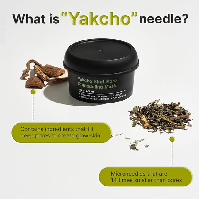 SUNGBOON EDITOR Yakcho Shot Pore Remodeling Mask | Clay Mask for Pores | Blackheand Remover | Korean Face Mask | Exfoliating Face Mask for Oily Skin | Korean Skin Care | 3.52 oz.