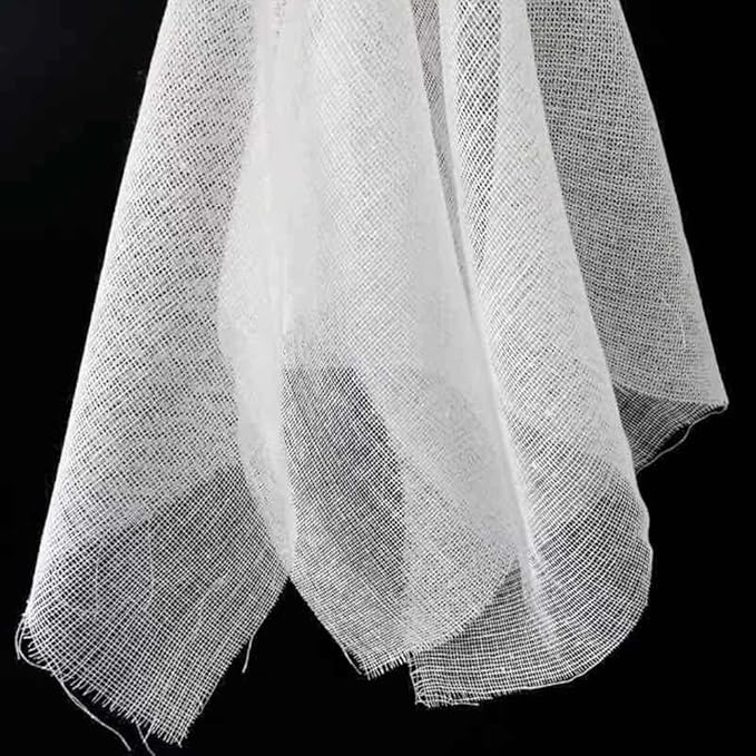 100 Sheets Gauze Mask Large Precut Gauze Face Masks Soft Gauze Face Pads White Net Face Gauze Mask Natural Spa Gauze Facial Mask Facial Skin Paper Sheet Gauze for Spa Beauty Salon