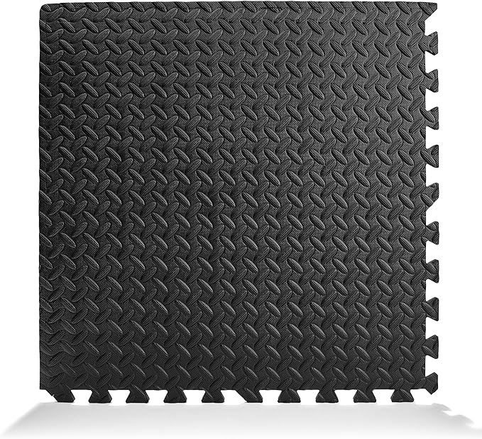 Sunny Health & Fitness Tri-Folding & Puzzle Exercise Mats – Extra Thick, Durable, Non-Slip, Water-Resistant Cushioning for Home Gym, Yoga, MMA, Gymnastics, Cardio, and Core Workouts