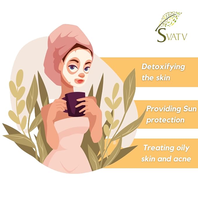 SVATV Kaolin White Clay Natural For Face Mask Bath Bomb Clay, Diy Spa Mud Mask For Soap Making 227g, Half Pound