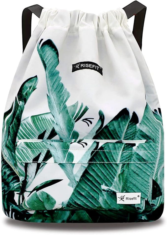Waterproof Drawstring Bag, Gym Bag Sackpack Sports Beach Backpack for Men Women